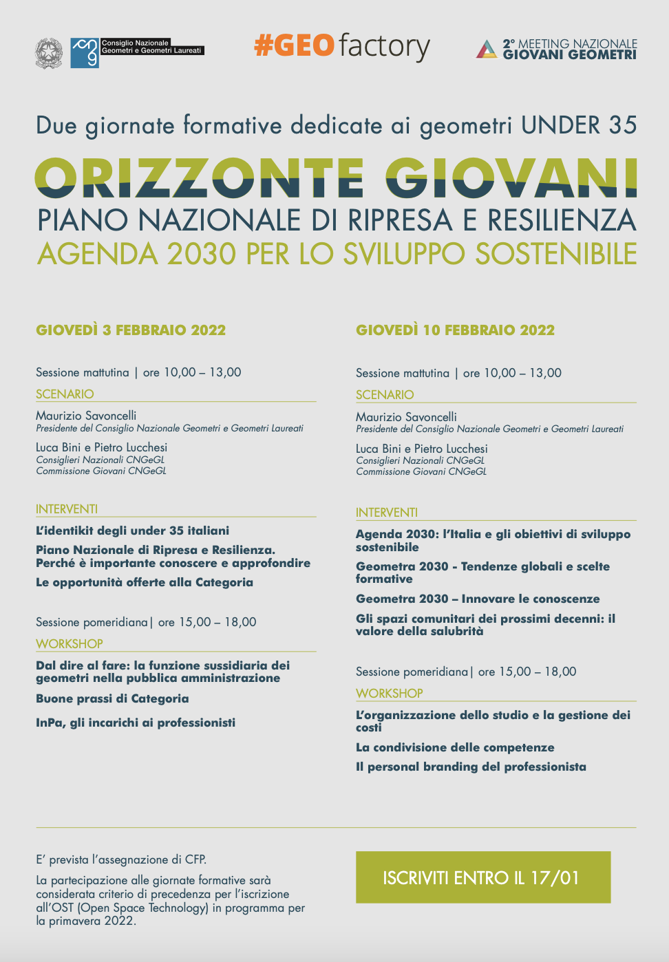 Orizzonte Giovani - Piano nazionale di ripresa e resilienza - Agenda 2030 per lo sviluppo sostenibile